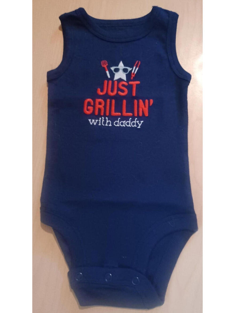 Infants Just One You By Carter's Navy Blue One Piece T-Shirt Size 3 Months